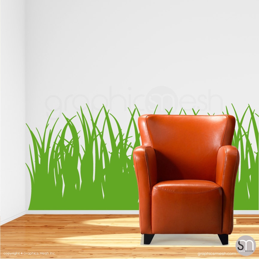 Tall GRASS WALL DECALS vinyl stickers - Interior decor