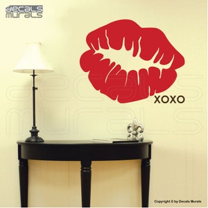 Wall decals POP ART LIPS a big kiss xoxo surface graphics by Decals Murals image 3