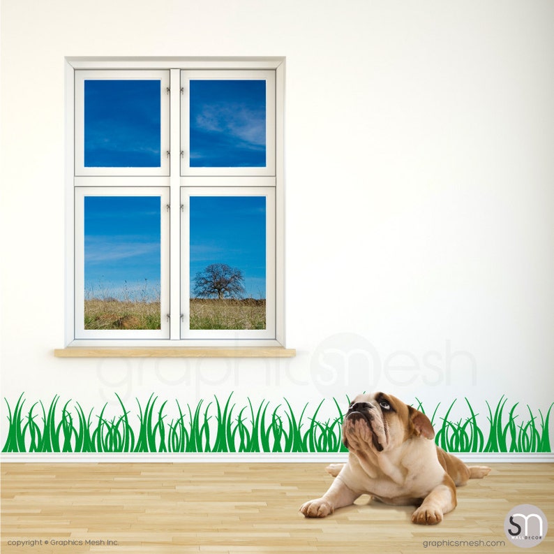GRASS WALL DECALS Interior decor vinyl art stickers image 2