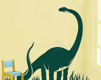 Brachiosaurus Dinosaur Wall Decals, Dino Wall Stickers, Dinosaur Nursery Decor, Jurassic Kids Room Wall Art, Large Vinyl Dinosaur Wall Decor