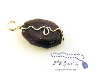 Agate Wire Wrapped Pendant