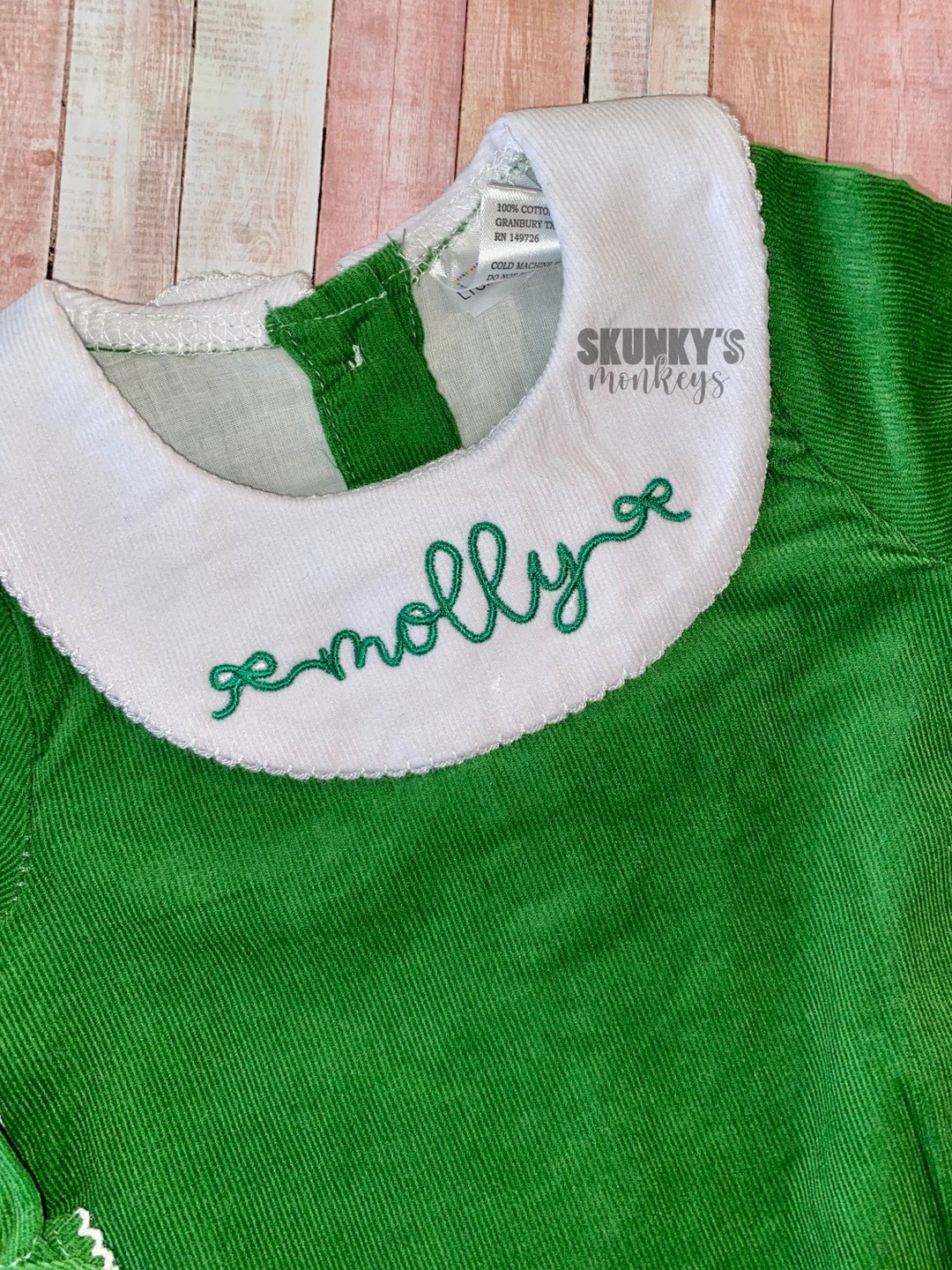 Monogrammed Bubble, Long Sleeve Bubble, Girls Monogrammed Romper