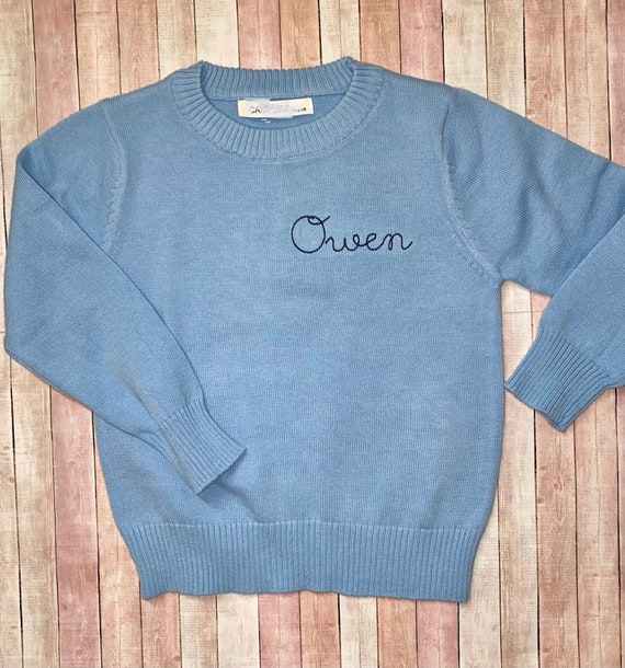 Buy Boys Monogrammed Blue Sweater Blue Sweater for Boys Boys