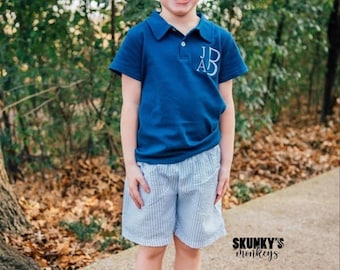 Boys Seersucker shorts, Boys Dress shorts, Boys summer Outfit, Baby Boys Outfit, Kids Gingham Pants, Red green navy khaki blue, youth pants