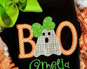 Girls Halloween Shirt, Halloween Applique Shirt, Candycorn shirt, Candy Corn Shirt, Personalized Girls Shirt, Custom Halloween Shirt