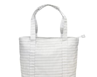 Monogrammed Nylon Tote Bag, Personalized Embroidered Overnight Bag, Toddler, Girls, Boys, gift for her, mom, sister, friend, wipeable