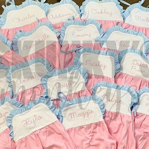 Pink and blue bubble romper, monogrammed bubble, personalized romper, girls first birthday, baby girls outfit