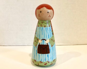 Anne of Green Gables Peg Doll  *Anne of Green Gables Christmas Ornament*