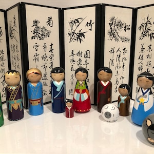 Korean Peg Doll Nativity Set *Screen NOT Included*