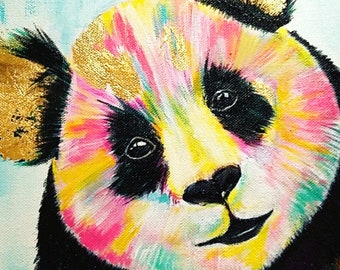 colorful panda etsy