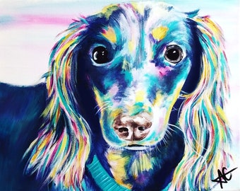 colorful animal art etsy