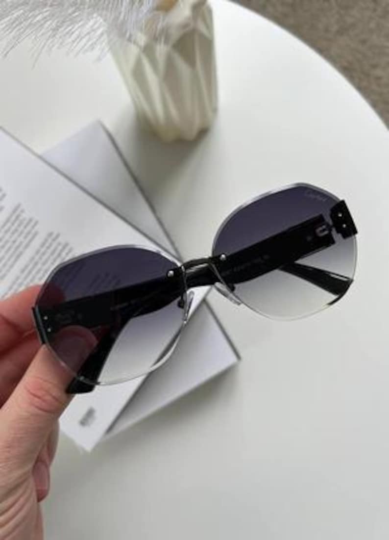 Cartier Green Lens Gold Wood Rectangle Sunglasses image 7