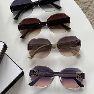 Cartier Green Lens Gold Wood Rectangle Sunglasses image 10