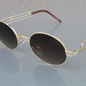 Cartier Gold Runde Drahtrahmen Sonnenbrillen