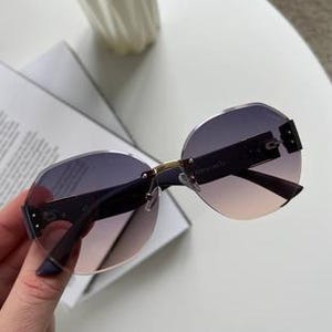 Cartier Green Lens Gold Wood Rectangle Sunglasses image 2