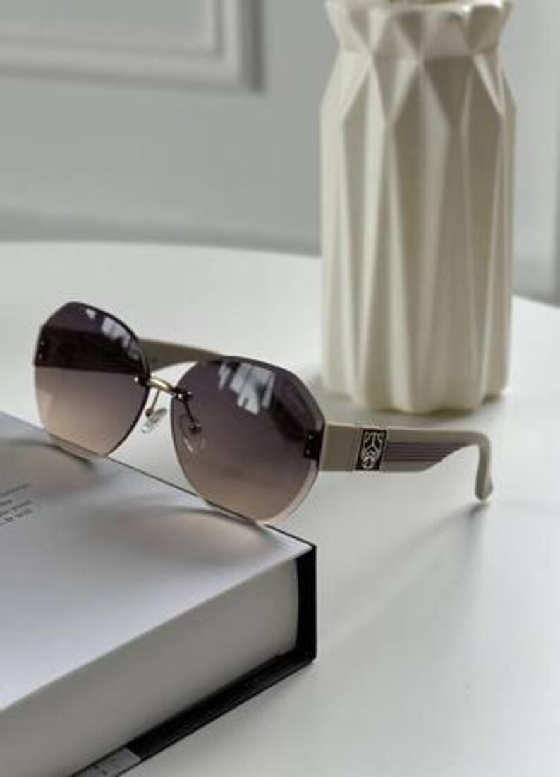 Cartier Green Lens Gold Wood Rectangle Sunglasses image 4
