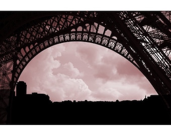 Pink Eiffel Tower - Paris - Famous Cities - Popular Cities - Collage - Ironwork Detail - Travel - France - Landscape - Urban Decor