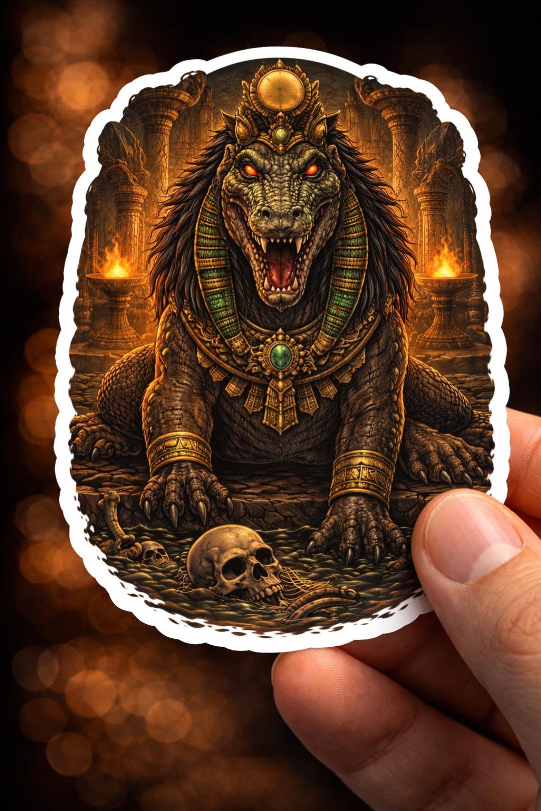 Ammit Egyptian Mythology Vinyl Sticker, Devourer of Souls Die Cut ...