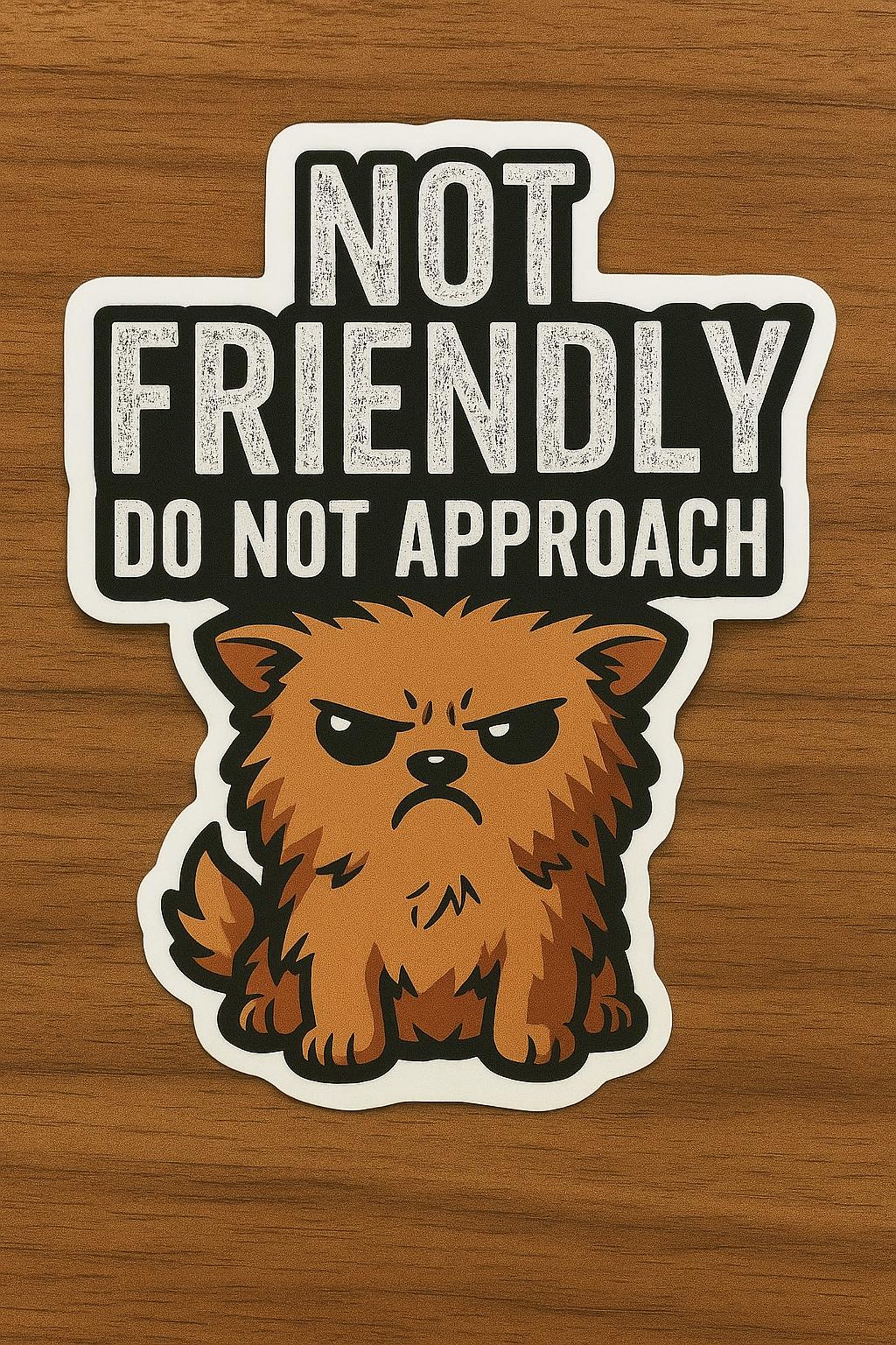 Do Not Approach Sticker Not Friendly, Do Not Approach Warning Dog Sticker - Etsy