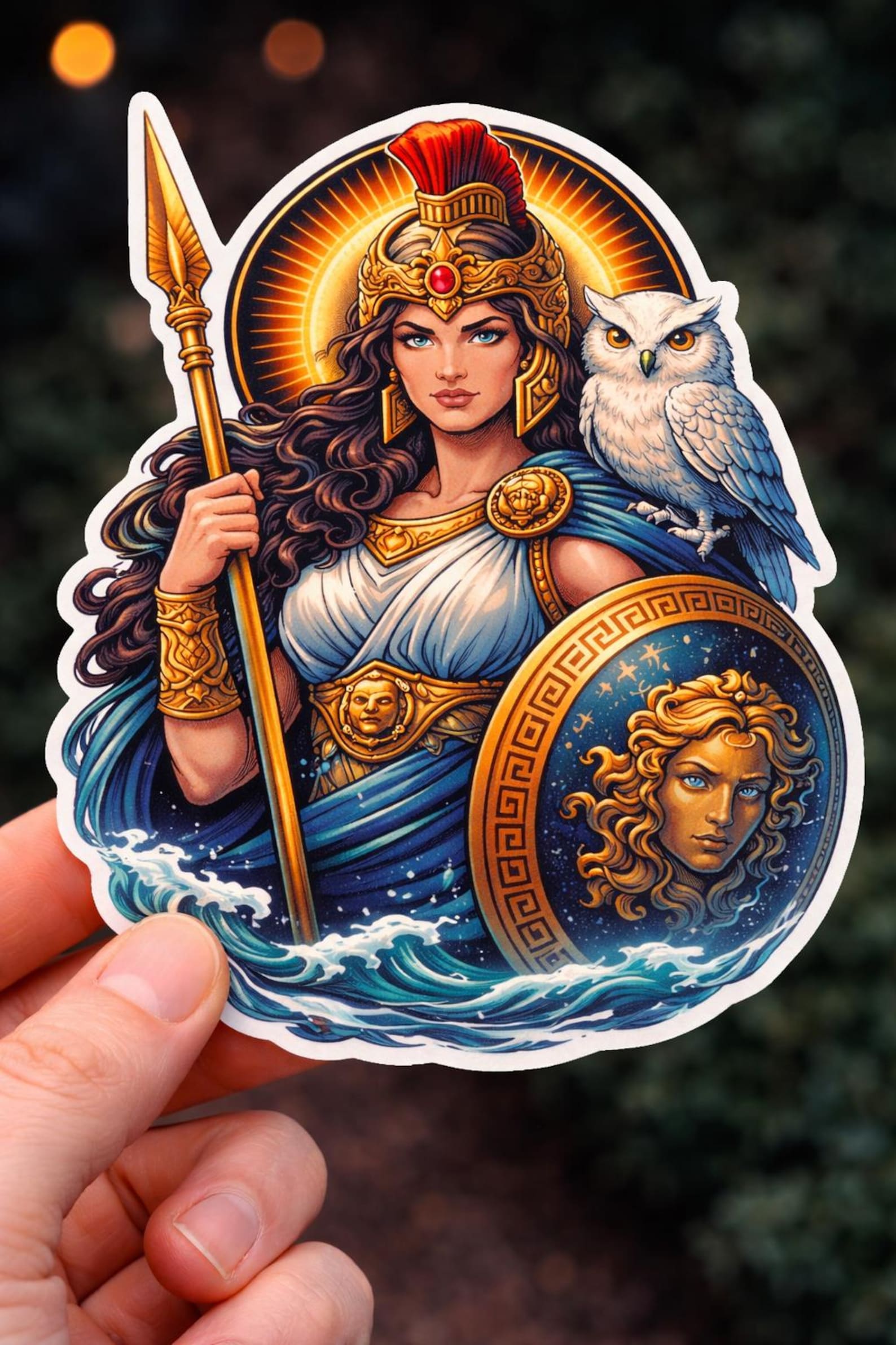 Athea Sticker Athena Greek Mythology Vinyl Sticker - Etsy