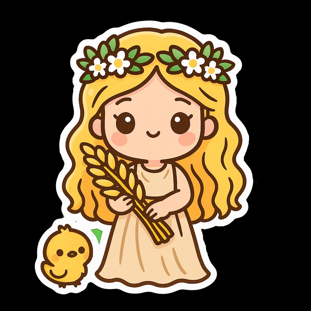 Demeter Sticker | Greek Goddess of Harvest Vinyl Decal - Etsy