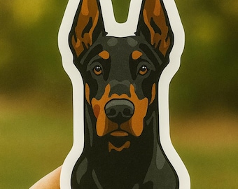 Doberman Pinscher Dog Vinyl Die Cut Sticker