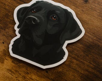 Adesivo Labrador Retriever nero
