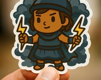 Adesivo in vinile Chibi Illapa Inca Thunder God