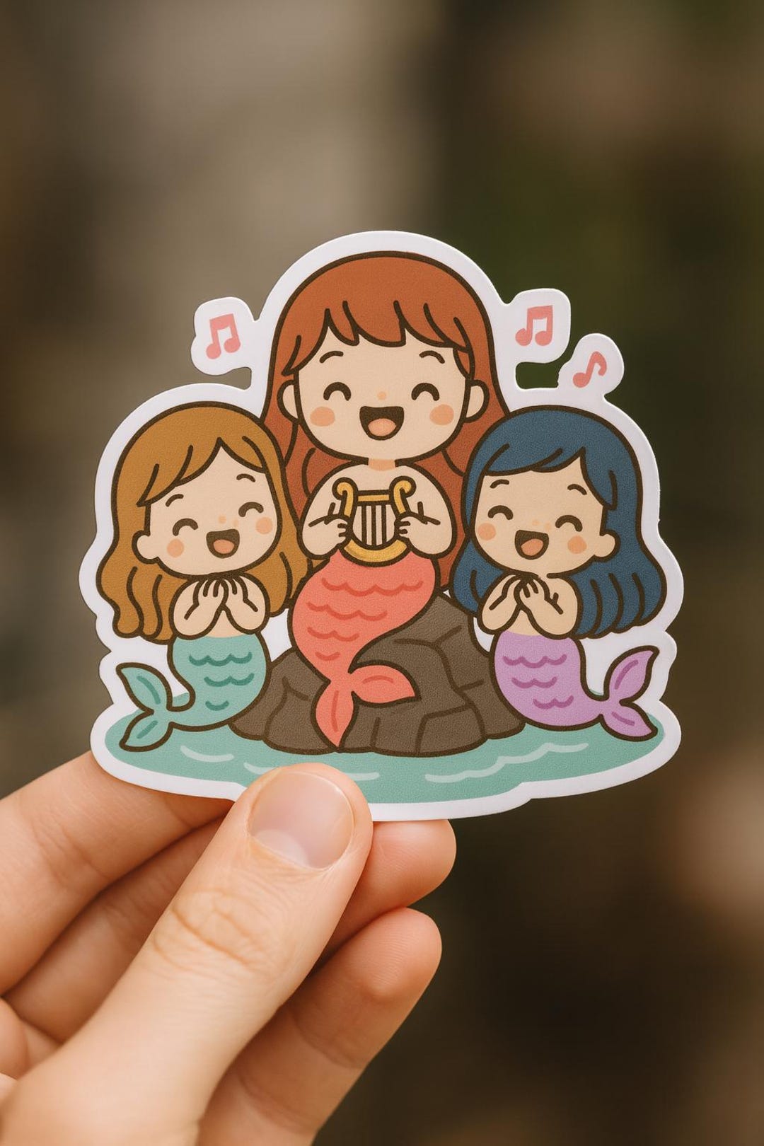Sirens Sticker Kawaii Sirens Sticker, Greek Mythology Mermaids - Etsy