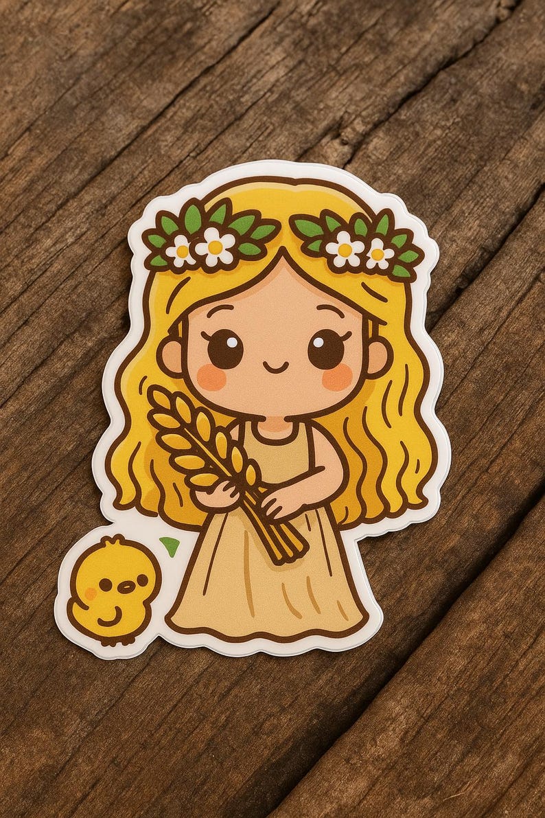 Demeter Sticker | Greek Goddess of Harvest Vinyl Decal - Etsy