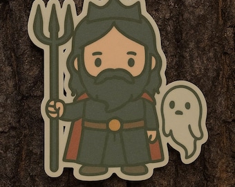 Pegatina de Hades Chibi: un dios juguetón de la mitología griega