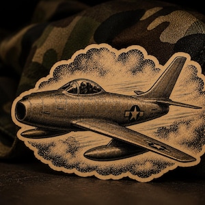 autocollant vintage en vinyle pour avion de chasse | Décalcomanie en vinyle pour avions militaires