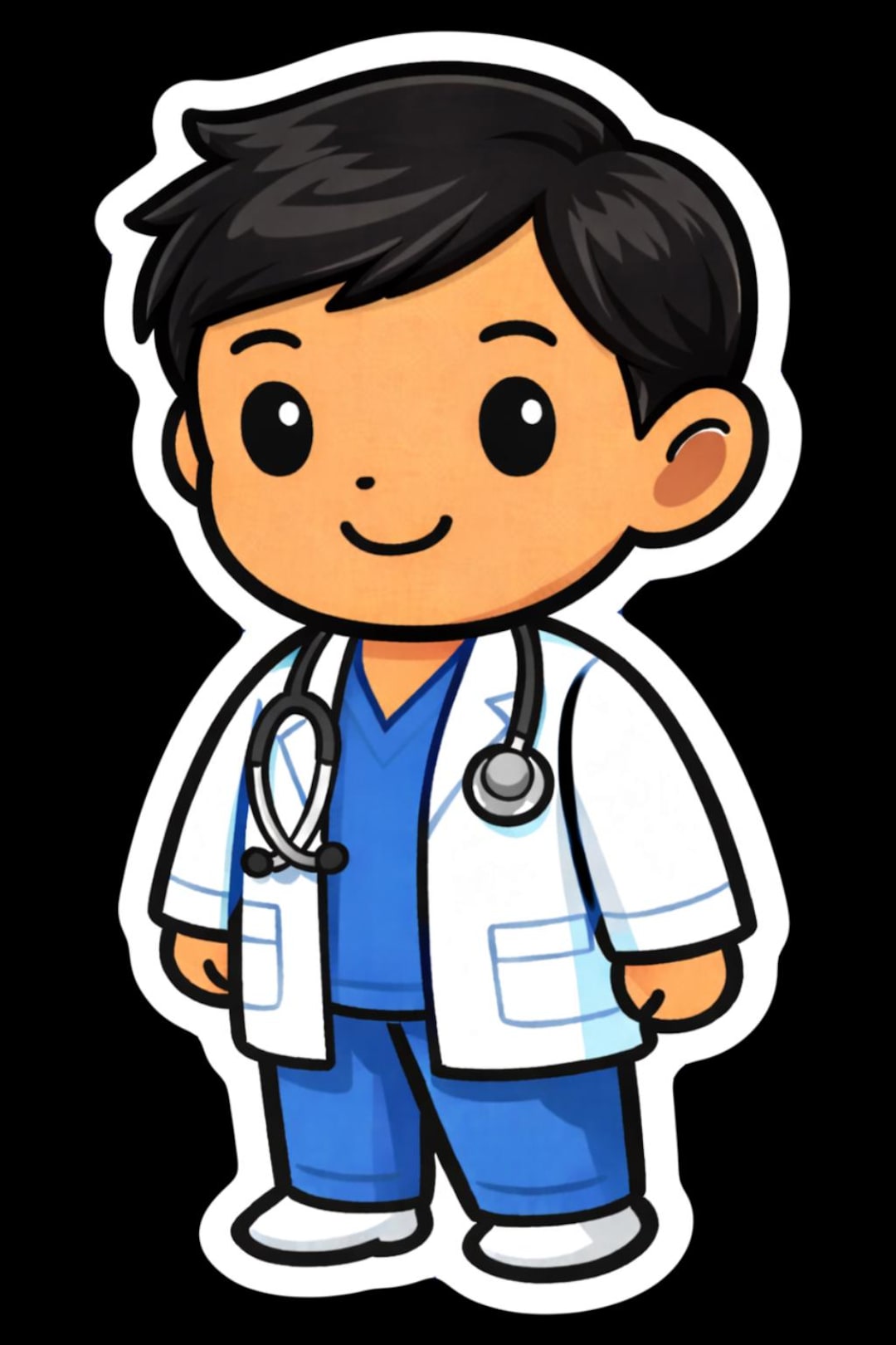 Chibi Doctor Sticker | Healthcare Worker, Medical Professional Die Cut ...