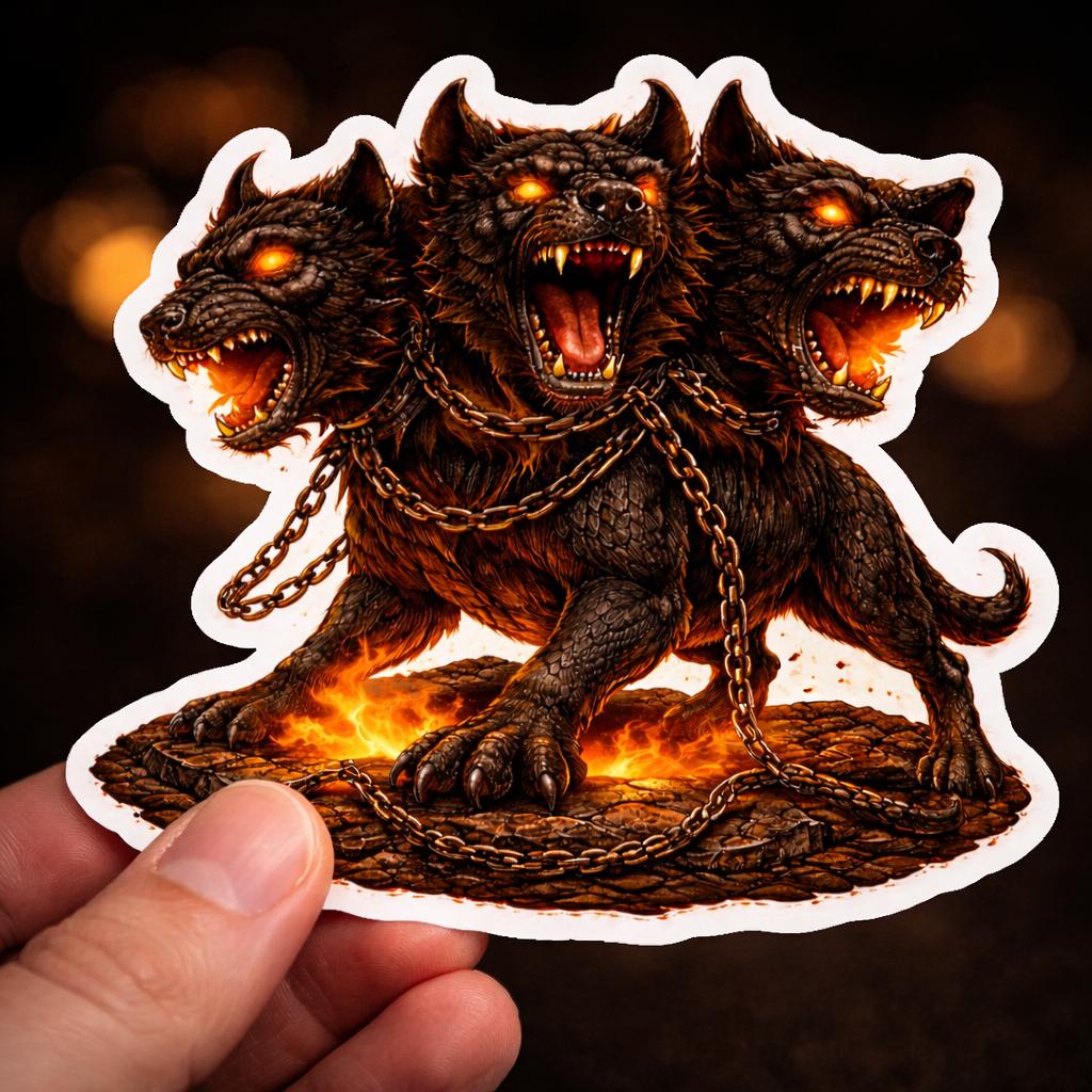 Cerberus Greek Mythology Vinyl Sticker - Etsy