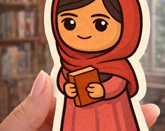 Chibi Malala Yousafzai Education Activist Vinyl Sticker