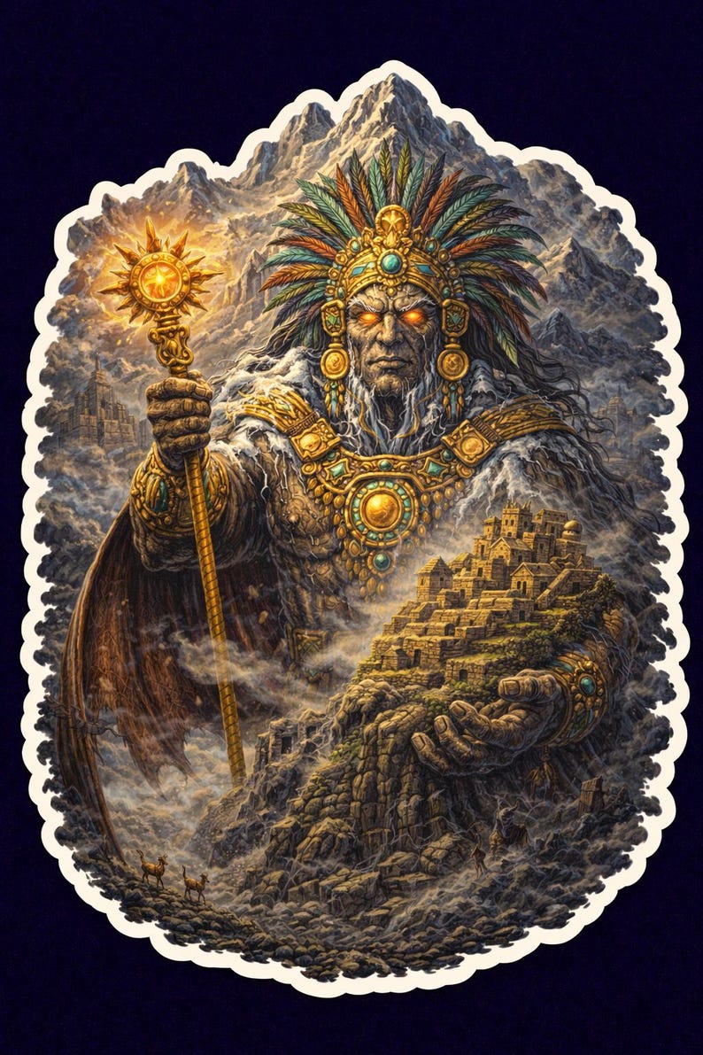 Apu Mountain Spirit Die Cut Sticker, Inca Mythology Vinyl Sticker - Etsy