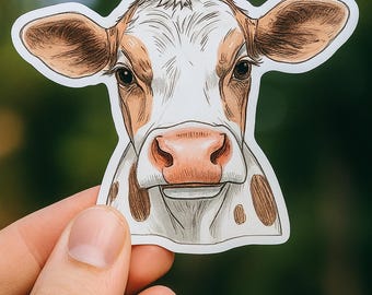Realistischer Kuh Aufkleber | Die-Cut Aufkleber eines Bauernhofes