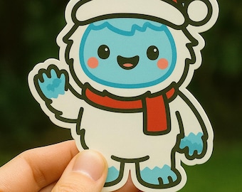 Chibi Holiday Yeti: adesivo in vinile