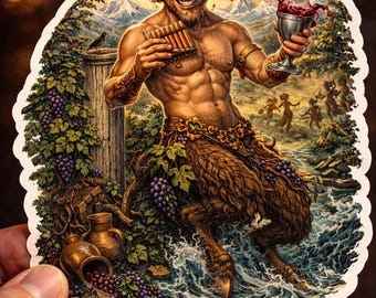 Satyr Greek Mythology Nature Spirit Vinyl Die Cut Sticker