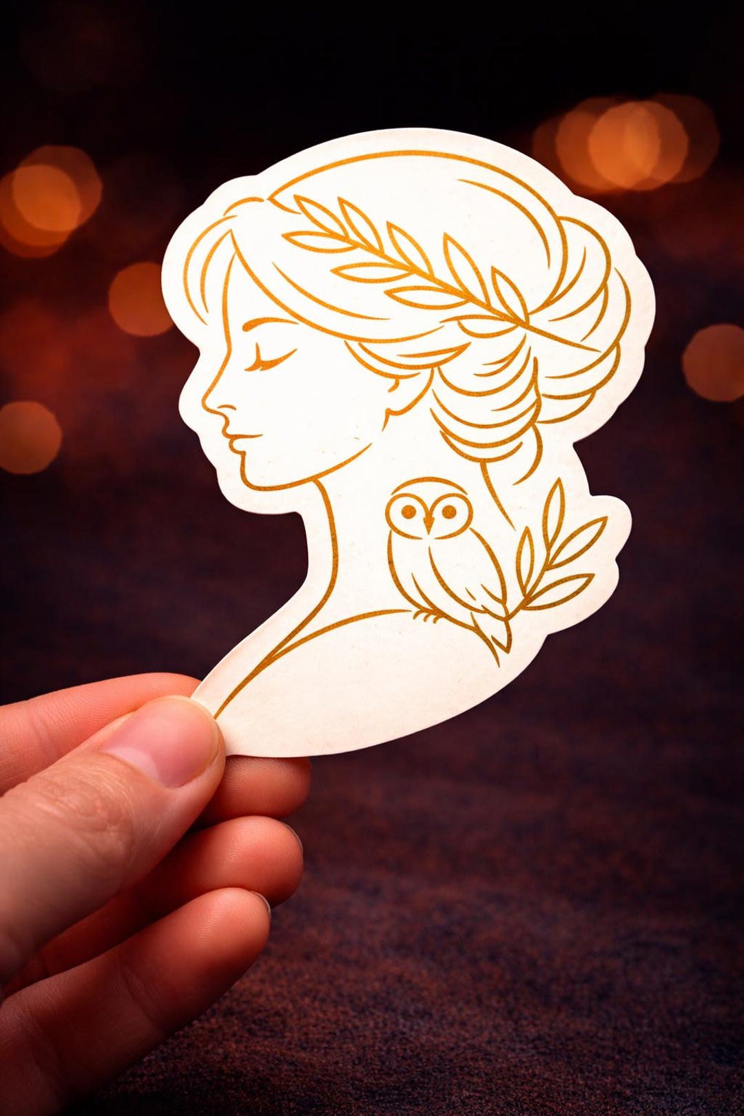 Athena Goddess Die Cut Sticker, Greek Mythology Wisdom Owl Vinyl - Etsy