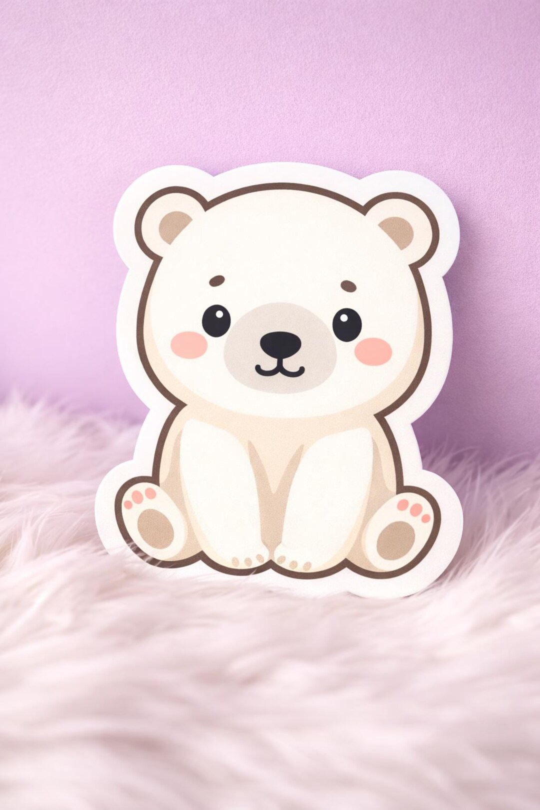 Kawaii Polar Bear Sticker - Arctic Animal Vinyl Decal - Etsy