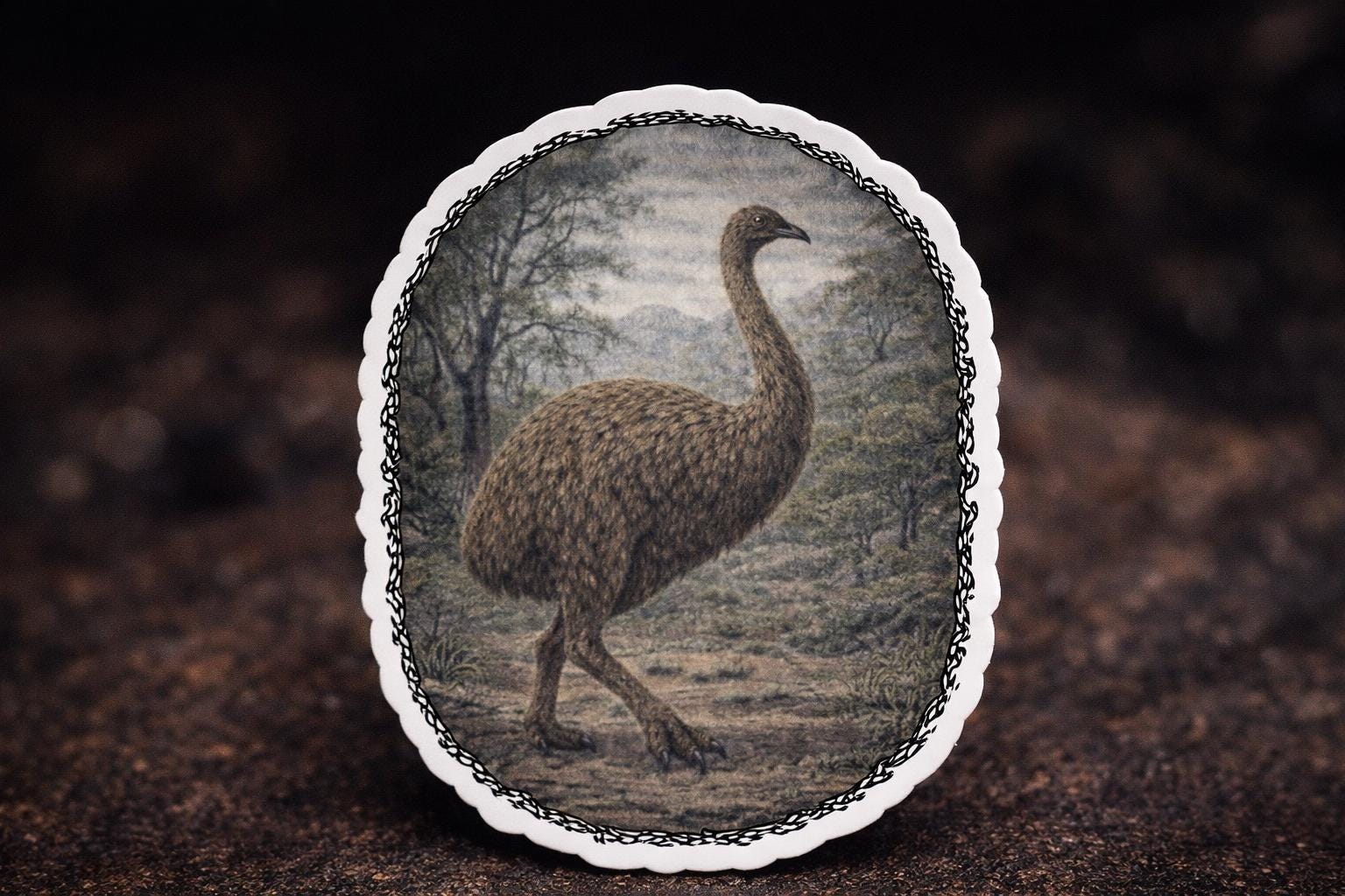 Exticnt Sticker Moa Die Cut Sticker, Giant Extinct Bird Vinyl Sticker, New Zealand ...