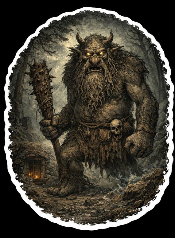 Norse Troll Mythology Vinyl Die Cut Sticker - Etsy