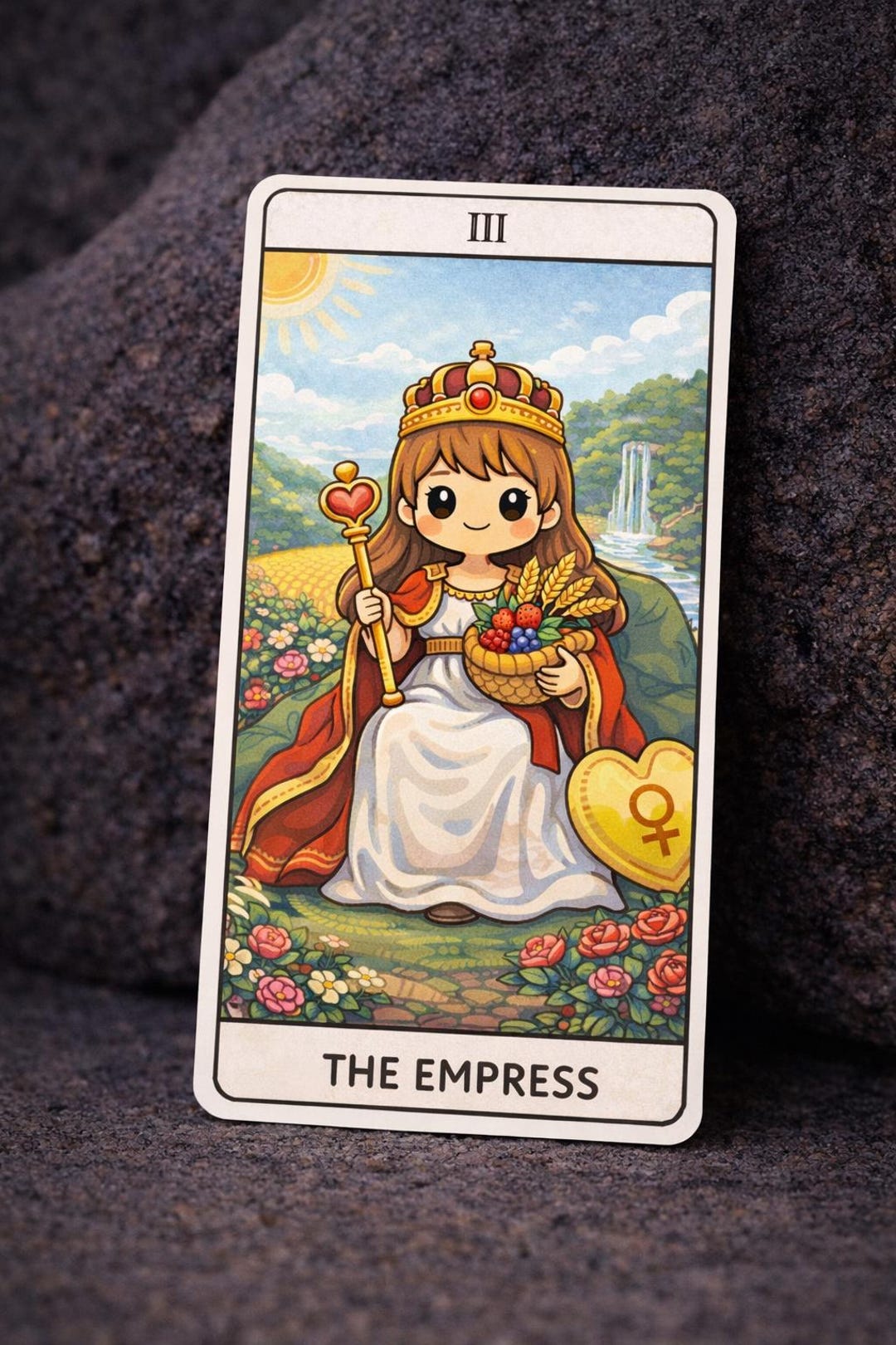 Magor Cibi Chibi the Empress Tarot Card Sticker - Chibi Queen Decal - Major Arcana ...