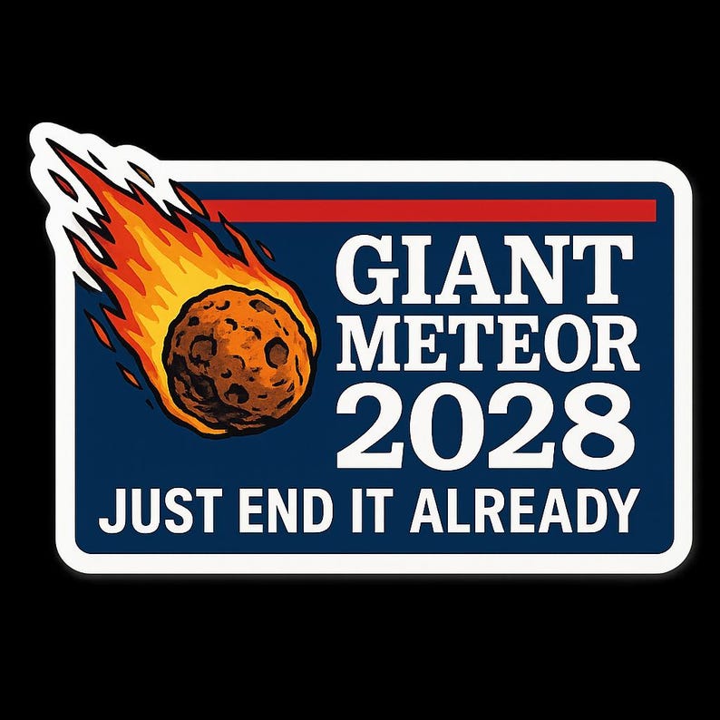 Giant Meteor 2028 Sticker - Etsy