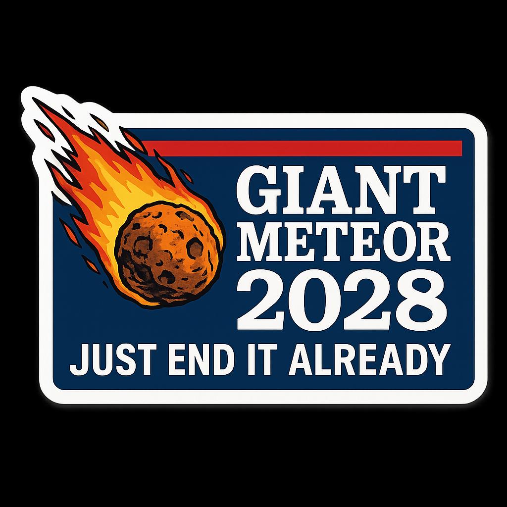 Giant Meteor 2028 Sticker - Etsy UK