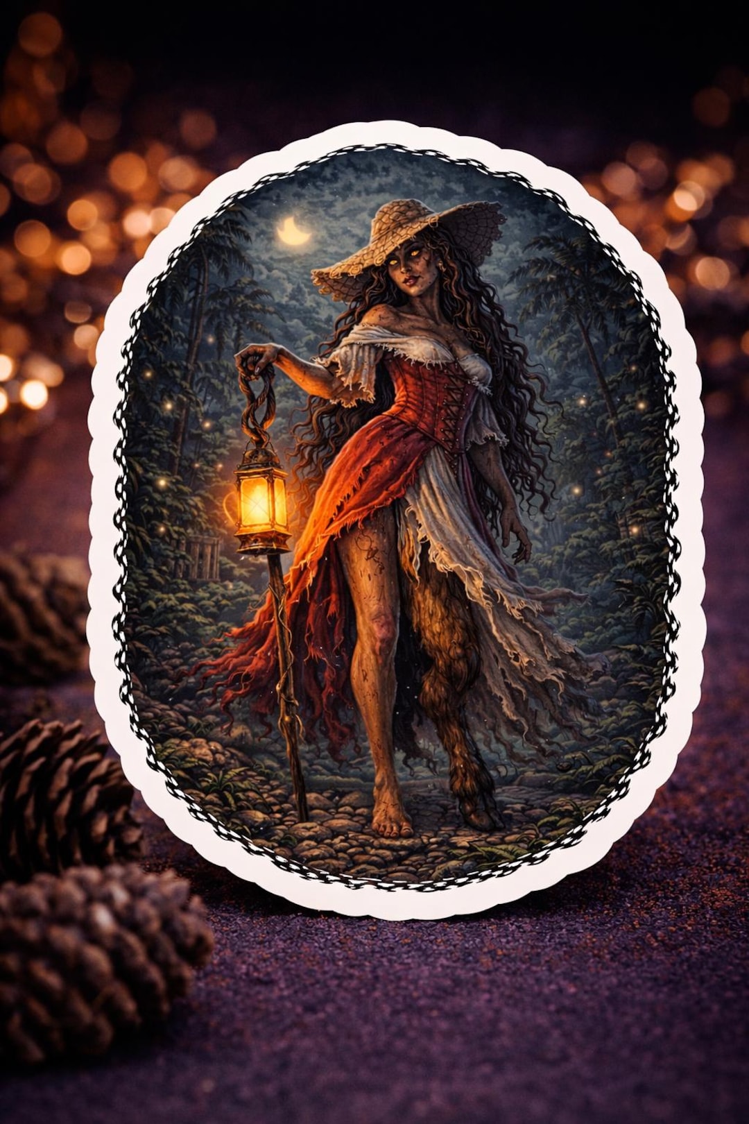 La Diablesse Die Cut Sticker, Caribbean Folklore, Creole Demon Woman - Etsy