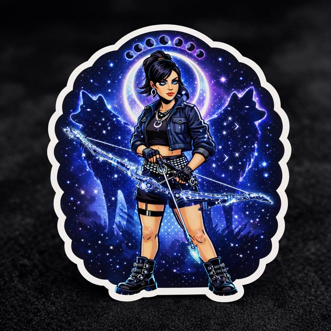 Modern Artemis Sticker, Greek Goddess of Independence, Feminine ...