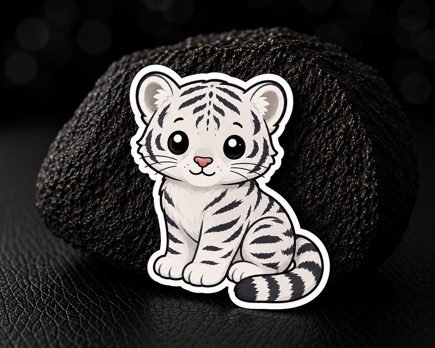 White Tiger Sticker - Etsy