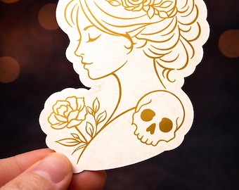 Persephone Goddess Die Cut Sticker, Greek Mythology Underworld Vinyl